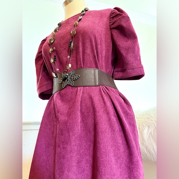 NWT L Red Molly Bracken Corduroy Dress - Picture 3 of 9